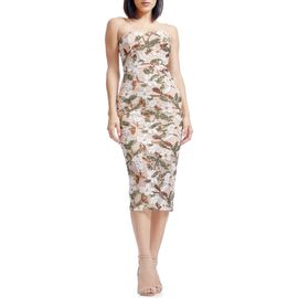 dress the population audrina strapless bustier floral maxi dress Audrina Gown  Dress the Population
