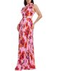 Dress The Population Dress the Population Vida One Shoulder 3D Floral Ruffle Pleated Gown - 2