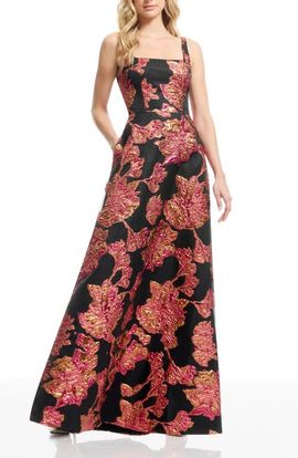 Dress the Population Dress the Population Vienna Jacquard Sleeveless Gown
