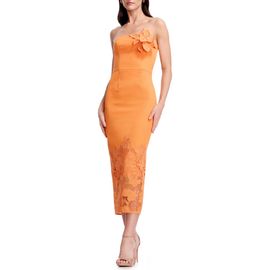 dress the population cosette strapless embroidered midi dress Dress the Population Women's Corset Strapless Midi Dress - Rouge main image 1