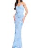 Dress The Population Women's Daisy Embroidered Floral Column Gown - 2