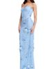 Dress The Population Women's Daisy Embroidered Floral Column Gown - 3