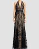 Dress The Population Women's Devin Floral Lace Halter Mermaid Maxi Dress - 2