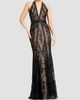 Dress The Population Women's Devin Floral Lace Halter Mermaid Maxi Dress - 4