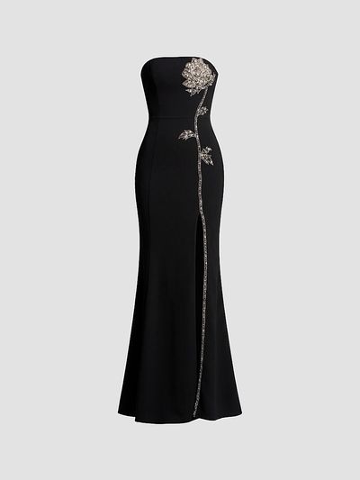 Dress The Population Women's Dion Embellished Mermaid Gown