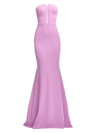 Dress The Population Women's Izzy Strapless Crepe Mermaid Maxi Dress