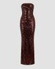 Dress The Population Women's Jasmine Sequined Ruched Strapless Gown - 1