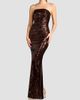 Dress The Population Women's Jasmine Sequined Ruched Strapless Gown - 5