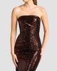 Dress The Population Women's Jasmine Sequined Ruched Strapless Gown - 6