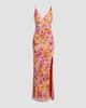 Dress The Population Women's Jordan Floral Ruched Mermaid Maxi Dress - 6
