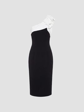 Dress The Population Women's Lennon Crepe Body-Con Midi Dress