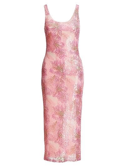 Dress The Population Women's Leo Floral Sequined Midi-Dress