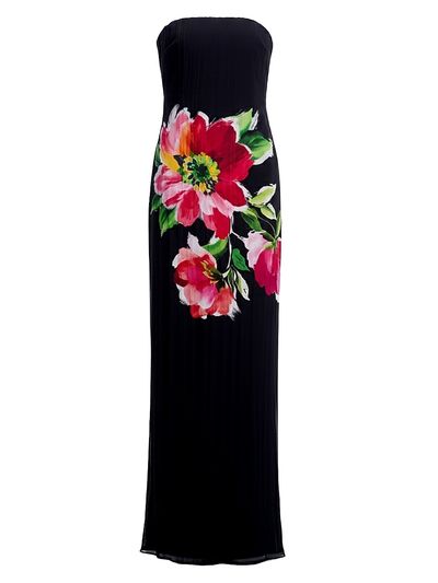 Dress The Population Women's Linda Floral Strapless Gown