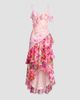 Dress The Population Women's Lumi Ruffled Floral High-Low Dress - 1