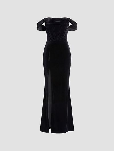 Dress The Population Women's Melania Off-The-Shoulder Gown