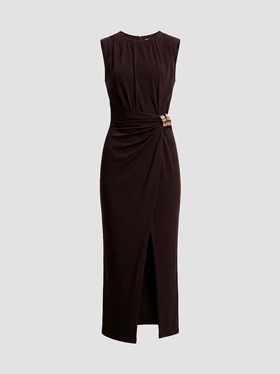 Dress The Population Women's Mikey Crepe Jersey Midi Dress