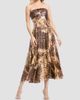 Dress The Population Women's Miranda Leopard-Print Sequin-Trim Satin Midi Dress - 2