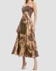Dress The Population Women's Miranda Leopard-Print Sequin-Trim Satin Midi Dress - 5