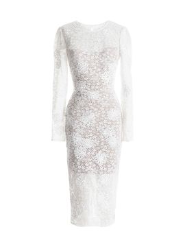 chinese dress ladies La Lune Cumulus Silk Backless Lace Split Maxi Dress | Ivory | Dresses