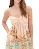 Dress To Dress To Beige Tropical Ruched Neckline Mini Dress Beige Tropical - 1