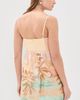Dress To Dress To Beige Tropical Ruched Neckline Mini Dress Beige Tropical - 3