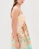 Dress To Dress To Beige Tropical Ruched Neckline Mini Dress Beige Tropical - 4