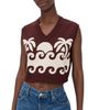 Dress To Dress To Paradise Knit Vest Wine/Off White - 1
