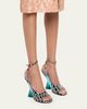 Dries Van Noten 100mm Crackled Leather Ankle-Strap Sandals - 2