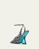 Dries Van Noten 100mm Crackled Leather Ankle-Strap Sandals - 4