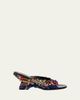 Dries Van Noten 75mm Embellished Silk Wedge Mules - 1