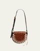 Dries Van Noten Arc Small Mixed Leather Whipstitch Crossbody Bag - 1