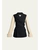 Dries Van Noten Beline Knit-Sleeves Wrap Blazer Jacket - 1