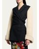 Dries Van Noten Beline Knit-Sleeves Wrap Blazer Jacket - 4