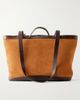 DRIES VAN NOTEN Carter leather-trimmed suede tote - 1