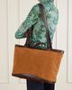 DRIES VAN NOTEN Carter leather-trimmed suede tote - 2
