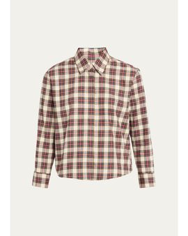 Dries Van Noten Check Cotton Flannel Button-Down Shirt