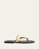 Dries Van Noten Croc-Effect Leather Flat Thong Sandals - 1
