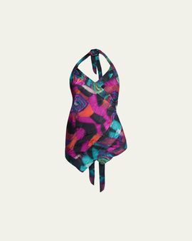Dries Van Noten Cussia Halter Midi Dress
