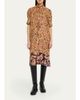 Dries Van Noten Dalma Marbled Short-Sleeve Neck-Scarf Midi Dress - 2