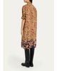 Dries Van Noten Dalma Marbled Short-Sleeve Neck-Scarf Midi Dress - 3