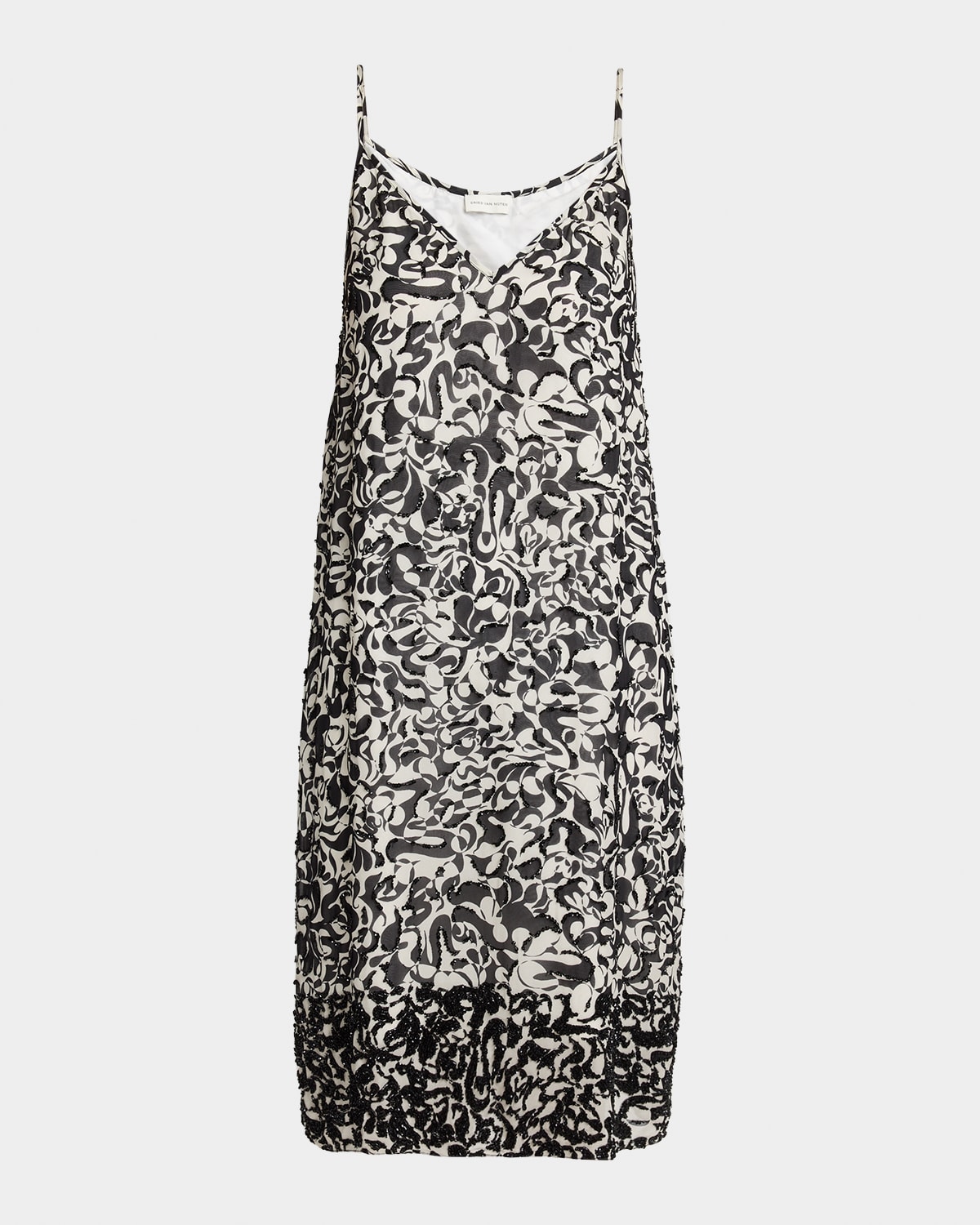 Dries Van Noten Denya Embroidered Sleeveless Midi Dress