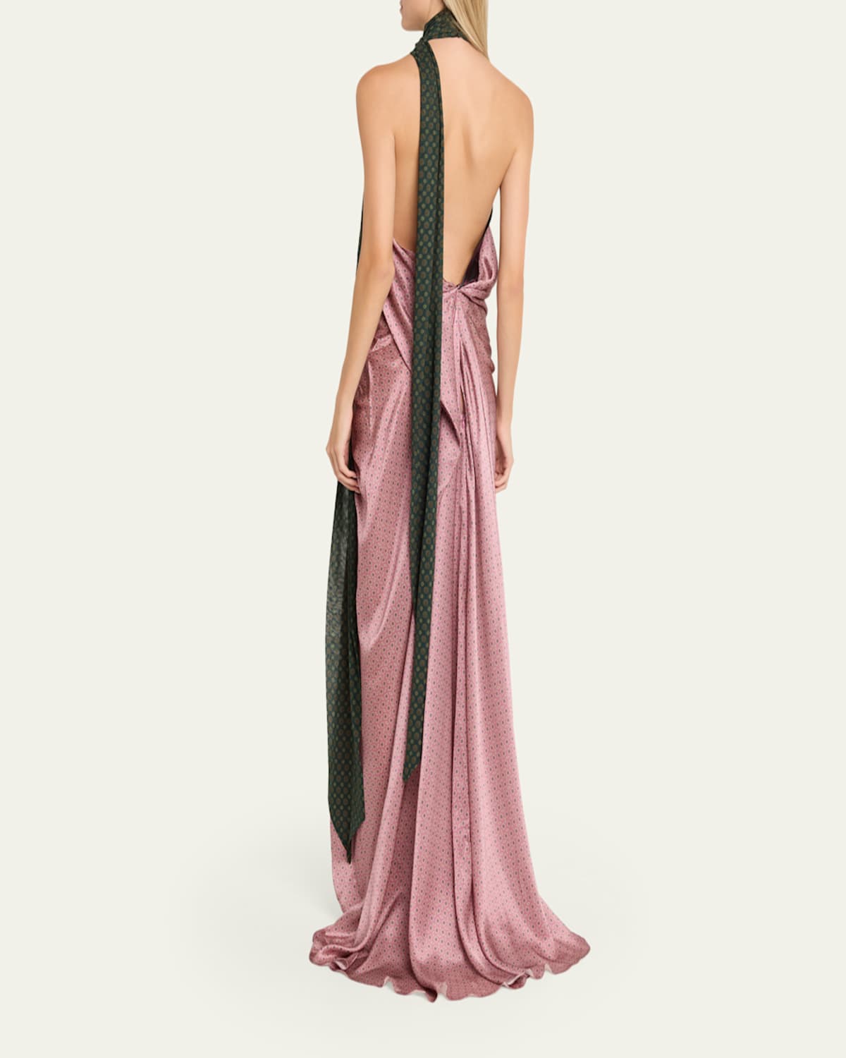 white halter neck dress maxi Mei High Split Halter Neck Maxi Dress in Ivory