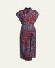 Dries Van Noten Dilian Floral Jacquard Draped Wrap Midi Dress - 1