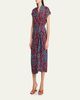 Dries Van Noten Dilian Floral Jacquard Draped Wrap Midi Dress - 4