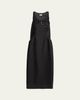 Dries Van Noten Drazero Embroidered Sleeveless Long Wool Silk Dress - 1