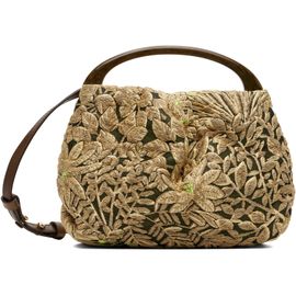 Dries Van Noten Dries Van Noten Beige & Brown Small Resin Handle Bag