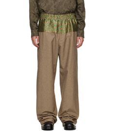 Dries Van Noten Dries Van Noten Beige Contrast Waist Trousers