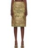 Dries Van Noten Dries Van Noten Beige Gobelin Midi Skirt - 1