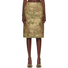 Dries Van Noten Dries Van Noten Beige Gobelin Midi Skirt