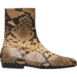 Dries Van Noten Dries Van Noten Beige Leather Sock Boots